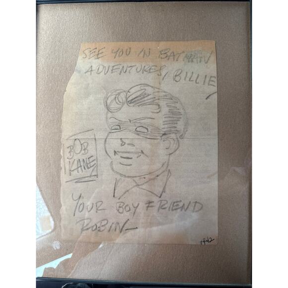 Bob Kane signed Robin print - 1942 - Picture 1 of 1